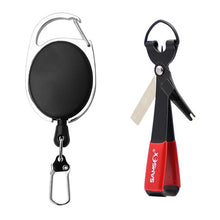 Load image into Gallery viewer, SAMSFX Fishing Quick Knot Tool Fast Tie Nail Knotter Fly Tying Line Cutter Clipper Nipper w/ Zinger Retractor Tackle Accessories
