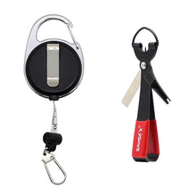 Load image into Gallery viewer, SAMSFX Fishing Quick Knot Tool Fast Tie Nail Knotter Fly Tying Line Cutter Clipper Nipper w/ Zinger Retractor Tackle Accessories
